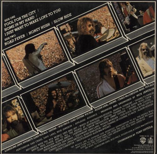 Foghat Live - EX vinyl LP album (LP record) Spanish FGHLPLI873306