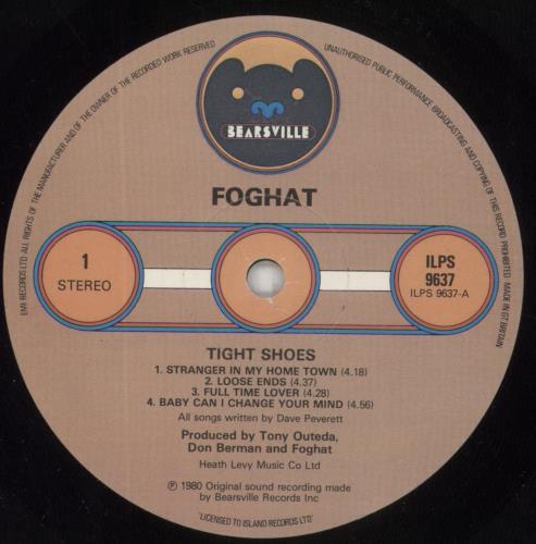 Foghat Tight Shoes vinyl LP album (LP record) UK FGHLPTI701976