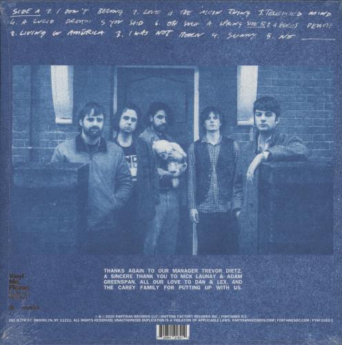 Fontaines D.C. A Hero's Death - Seafoam Blue Vinyl - Sealed vinyl LP album (LP record) US 11OLPAH869825