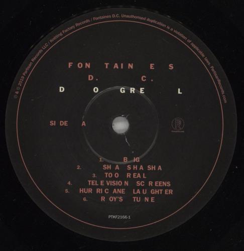 Fontaines D.C. Dogrel - EX vinyl LP album (LP record) UK 11OLPDO874325