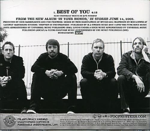 Foo Fighters Best Of You CD single (CD5 / 5") US FOOC5BE327598
