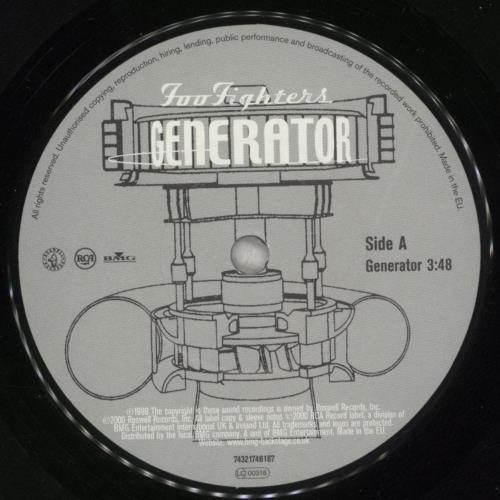 Foo Fighters Generator 7" vinyl single (7 inch record / 45) UK FOO07GE265249