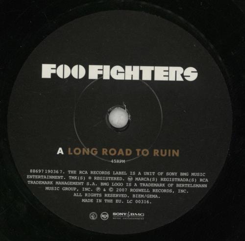 Foo Fighters Long Road To Ruin 7" vinyl single (7 inch record / 45) UK FOO07LO420057