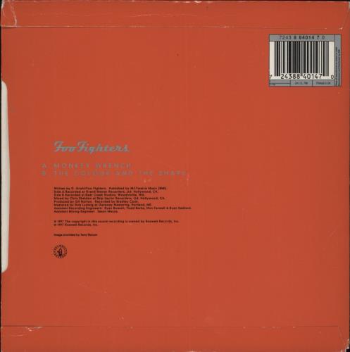 Foo Fighters Monkey Wrench - EX 7" vinyl single (7 inch record / 45) UK FOO07MO869193