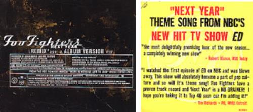 Foo Fighters Next Year + stickered case CD single (CD5 / 5") US FOOC5NE313398