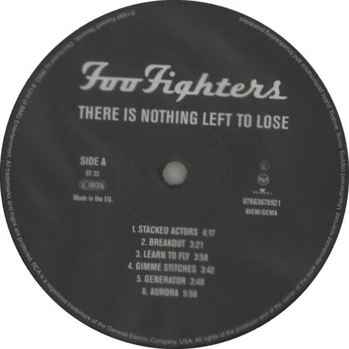 Foo Fighters There Is Nothing Left To Lose vinyl LP album (LP record) UK FOOLPTH656391