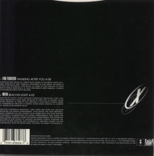 Foo Fighters Walking After You 7" vinyl single (7 inch record / 45) UK FOO07WA119526