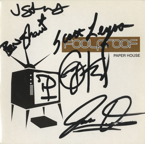 Foolproof Paper House - Fully Autographed 7" vinyl single (7 inch record / 45) UK FPF07PA466970