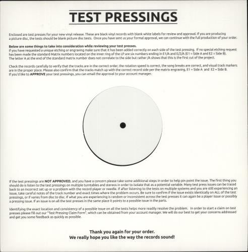 Foot Buffalo - Test Pressing vinyl LP album (LP record) UK 6O2LPBU884248