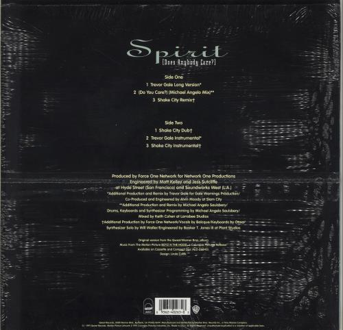 Force One Network Spirit (Does Anybody Care ?) 12" vinyl single (12 inch record / Maxi-single) US Q1612SP705441