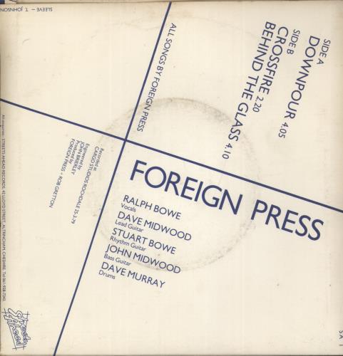 Foreign Press Downpour 7" vinyl single (7 inch record / 45) UK RGP07DO890897
