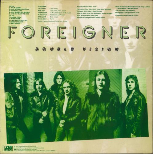 Foreigner Double Vision - EX vinyl LP album (LP record) US FORLPDO829572