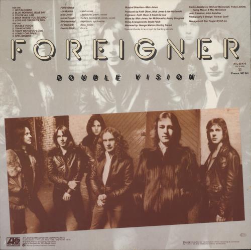 Foreigner Double Vision vinyl LP album (LP record) German FORLPDO569268