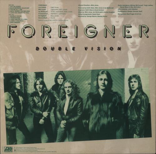 Foreigner Double Vision vinyl LP album (LP record) UK FORLPDO801387