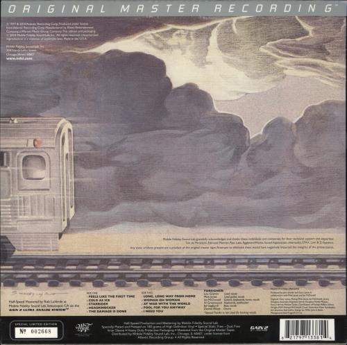 Foreigner Foreigner - Original Master Recording 180 Gram vinyl LP album (LP record) US FORLPFO835907
