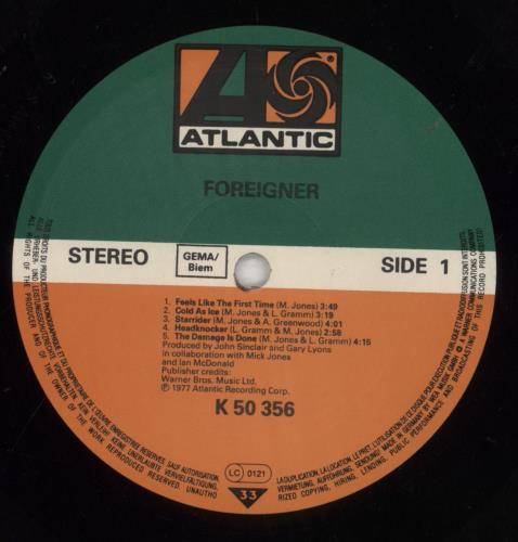 Foreigner Foreigner vinyl LP album (LP record) German FORLPFO574049
