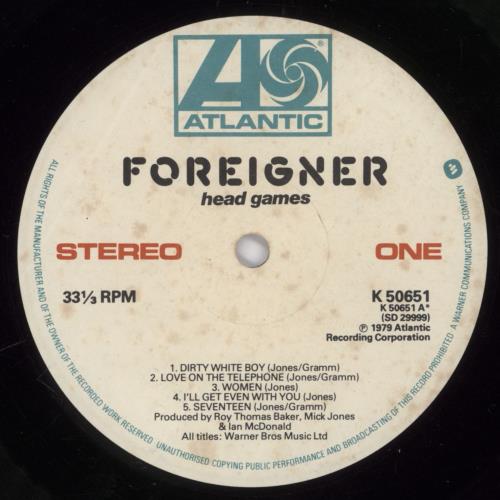 Foreigner Head Games - EX vinyl LP album (LP record) UK FORLPHE329137