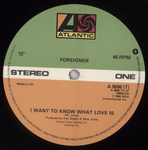Foreigner I Want To Know What Love Is 12" vinyl single (12 inch record / Maxi-single) UK FOR12IW44130