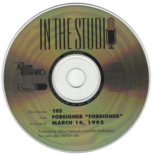 Foreigner In The Studio - Foreigner CD album (CDLP) US FORCDIN120093