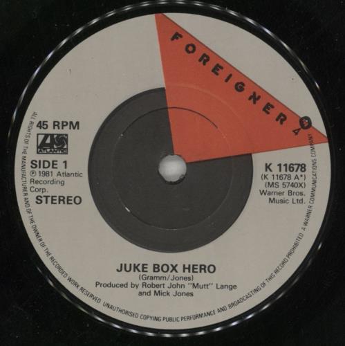 Foreigner Juke Box Hero - Fold-out sleeve 7" vinyl single (7 inch record / 45) UK FOR07JU63174