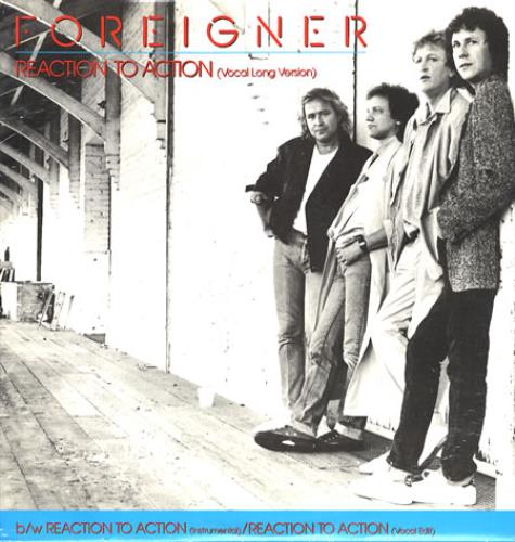 Foreigner Reaction To Action 12" vinyl single (12 inch record / Maxi-single) US FOR12RE354435
