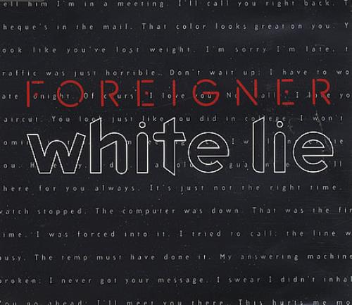 Foreigner White Lie CD single (CD5 / 5") UK FORC5WH34832