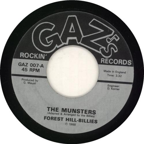 Forest Hillbillies The Munsters 7" vinyl single (7 inch record / 45) UK 0X407TH737649
