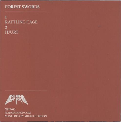 Forest Swords Rattling Cage 7" vinyl single (7 inch record / 45) UK 3WY07RA896436