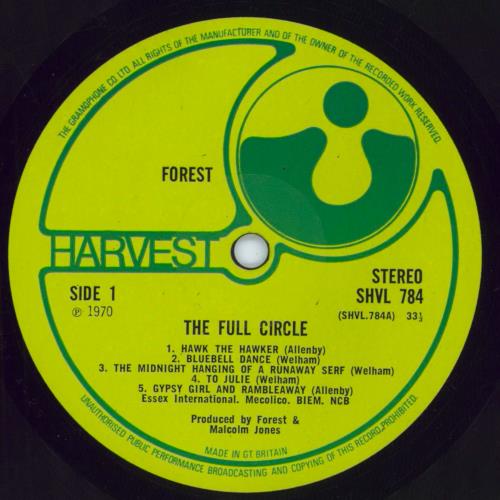Forest The Full Circle - 1st vinyl LP album (LP record) UK FOSLPTH89920