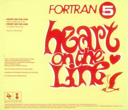 Fortran 5 Heart On The Line CD single (CD5 / 5") US FO5C5HE500509
