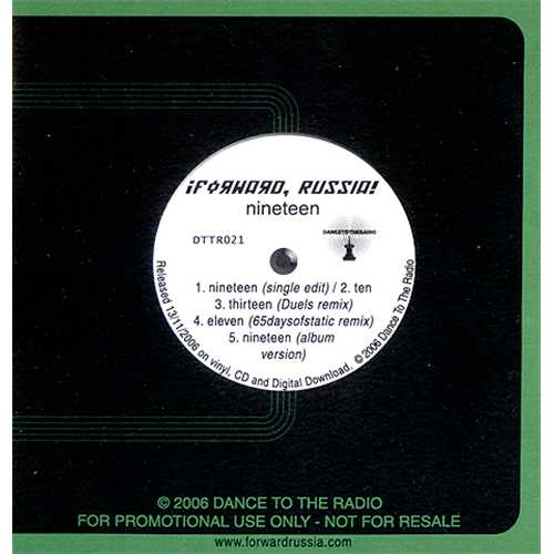 Forward Russia Nineteen CD-R acetate UK FBCCRNI409773