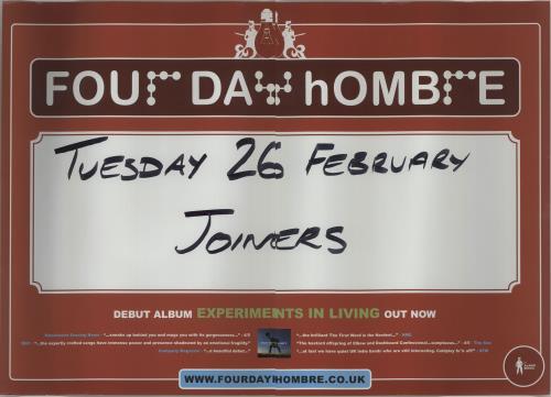 Four Day Hombre Joiners - Three Posters - Autographed poster UK FO0POJO665591