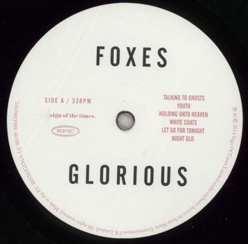 Foxes Glorious vinyl LP album (LP record) UK FPXLPGL877351