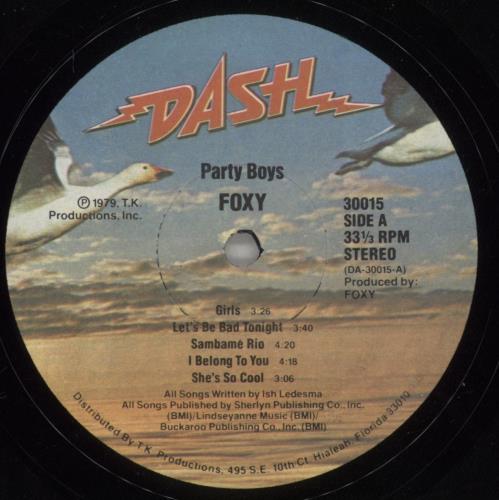 Foxy Party Boys vinyl LP album (LP record) US FP-LPPA875695