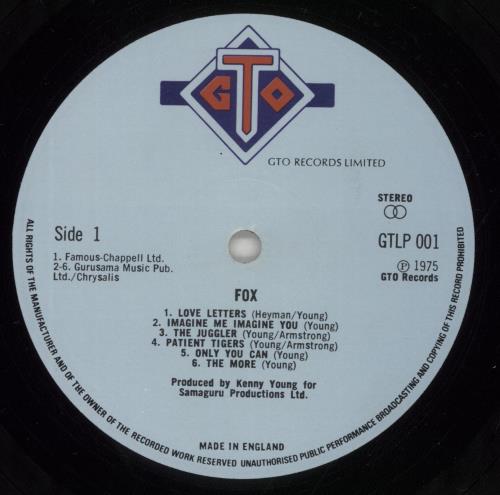 Fox Fox vinyl LP album (LP record) UK FXXLPFO409564