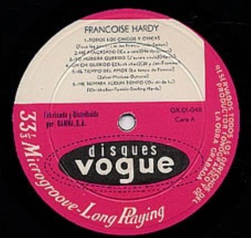 Fran�oise Hardy Francoise Hardy vinyl LP album (LP record) Mexican FHALPFR246926