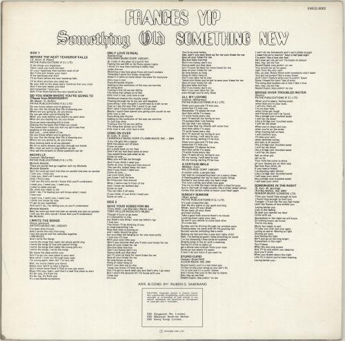 Frances Yip Something Old Something New vinyl LP album (LP record) Singapore YIPLPSO697015