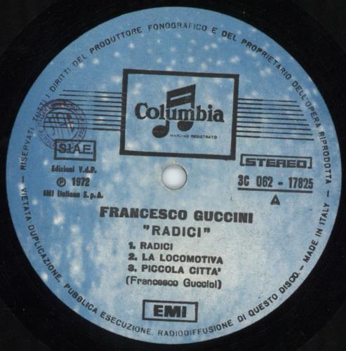 Francesco Guccini Radici vinyl LP album (LP record) Italian 41BLPRA809277