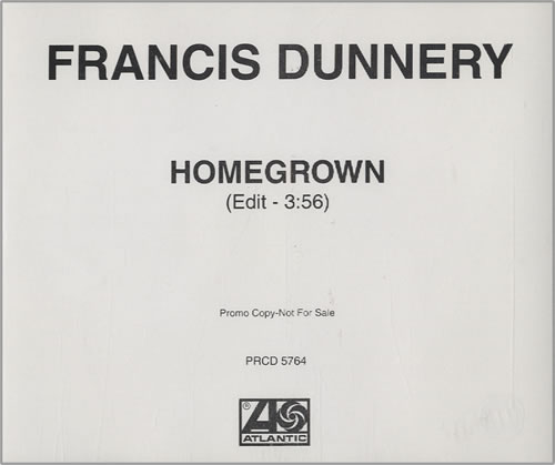 Francis Dunnery Homegrown + stickered case CD single (CD5 / 5") US DUNC5HO454734