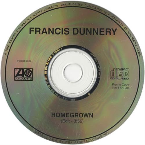 Francis Dunnery Homegrown CD single (CD5 / 5") US DUNC5HO44015