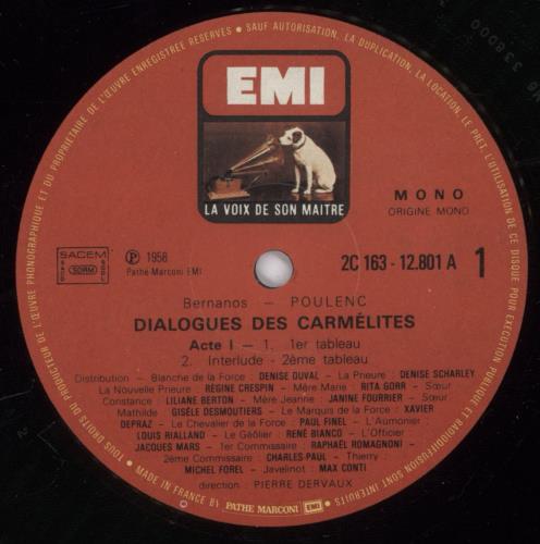 Francis Poulenc Poulenc: Dialogues Des Carm�lites Vinyl Box Set French PJYVXPO892579