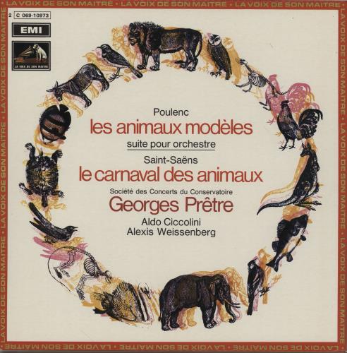 Francis Poulenc Poulenc: Les Animaux Modles - Saint-Saens: Le Carnaval Des Animaux vinyl LP album (LP record) French PJYLPPO753548