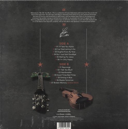Francis Rossi We Talk Too Much - 180 Gram Vinyl - Sealed vinyl LP album (LP record) UK FRCLPWE872745
