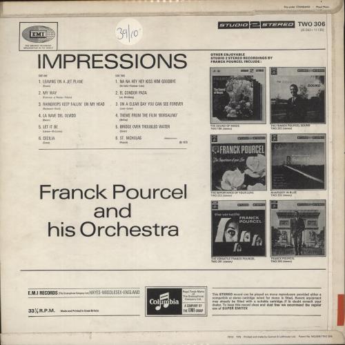 Franck Pourcel Impressions vinyl LP album (LP record) UK FPELPIM611145