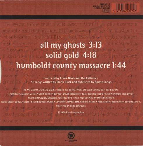 Frank Black All My Ghosts 7" vinyl single (7 inch record / 45) UK FBK07AL645052