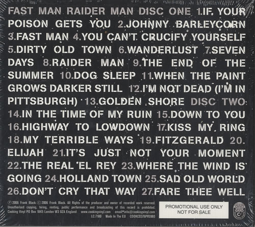 Frank Black Fast Man, Raider Man 2 CD album set (Double CD) UK FBK2CFA583410