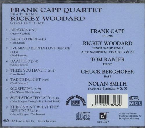 Frank Capp Quality Time CD album (CDLP) German FG6CDQU771510