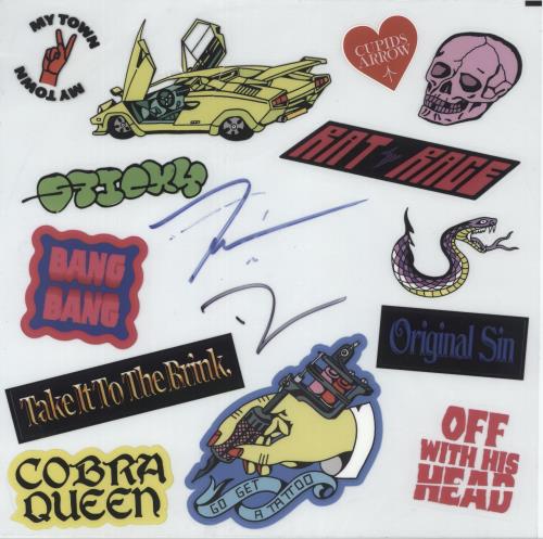 Frank Carter & The Rattlesnakes Sticky - Clear Vinyl - Autographed Sticker Sheet vinyl LP album (LP record) UK 04CLPST875487