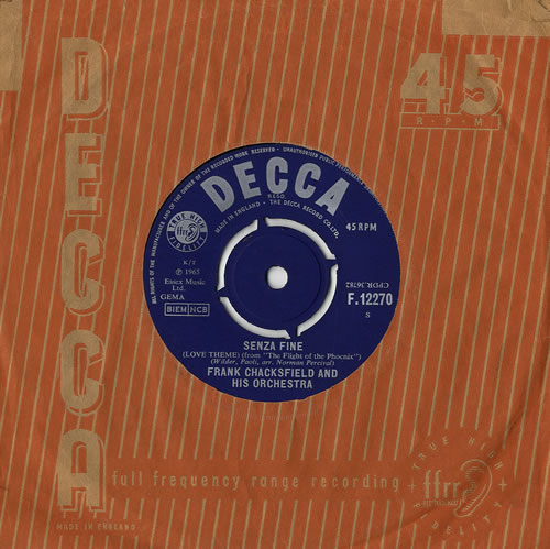 Frank Chacksfield Senza Fine 7" vinyl single (7 inch record / 45) UK FCL07SE481799