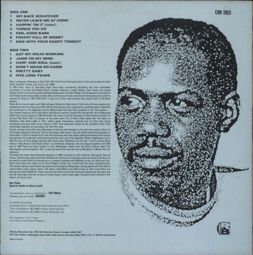 Frank Frost Ride With Your Daddy Tonight vinyl LP album (LP record) UK 7FFLPRI861691